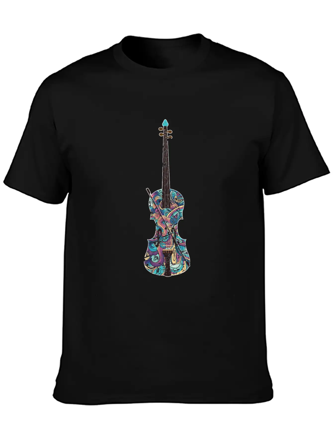 Violin Musical Instrument Unisex Short Sleeve Soft Cotton T-Shirt – Casual Everyday Wear