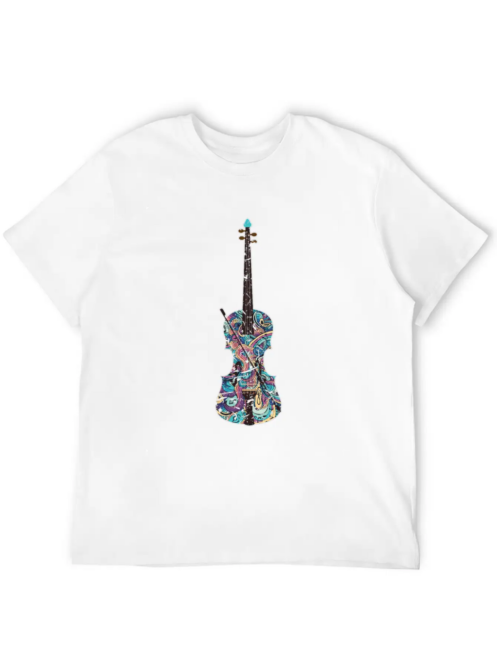 Violin Musical Instrument Unisex Short Sleeve Soft Cotton T-Shirt – Casual Everyday Wear
