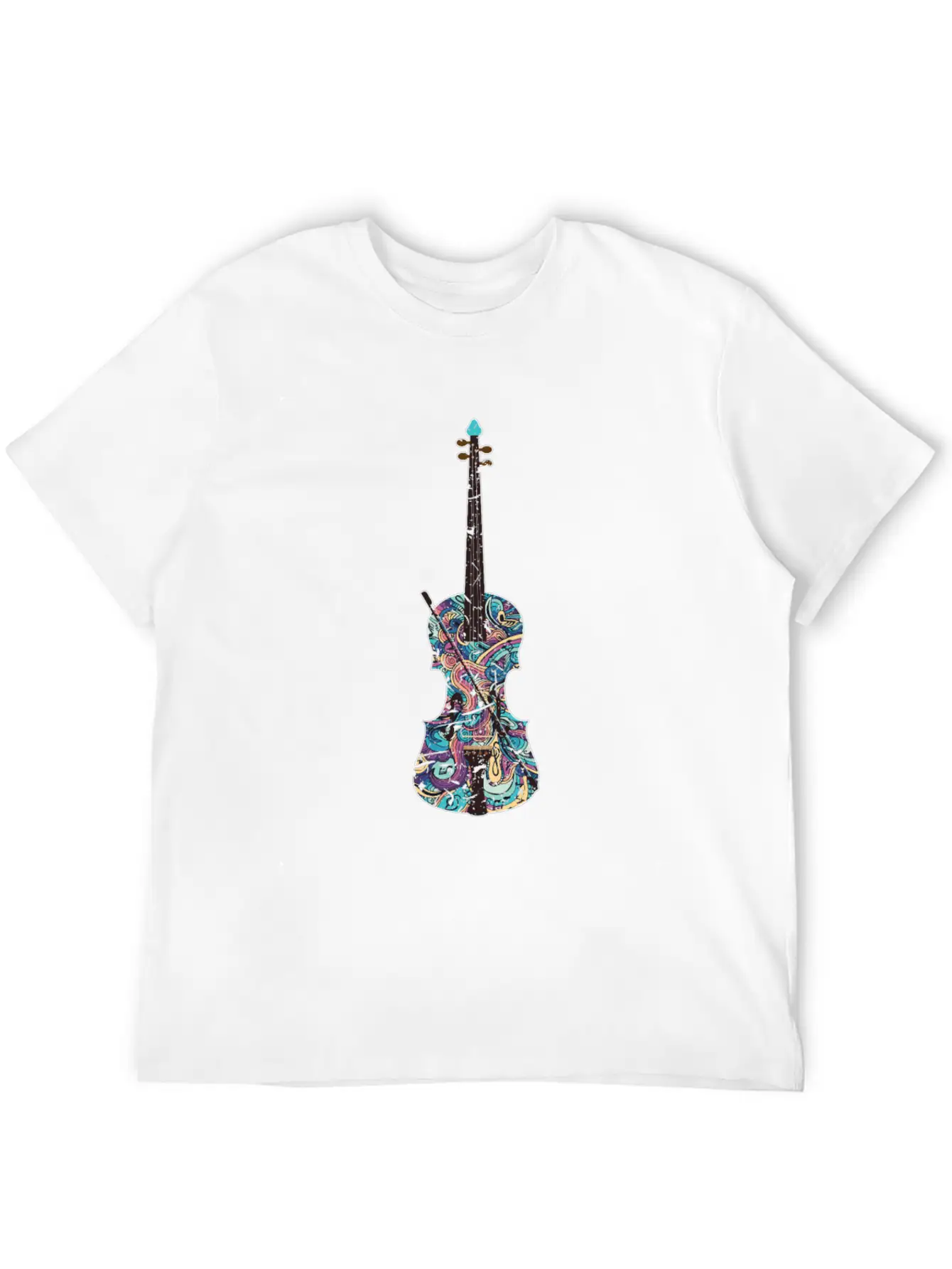 Violin Musical Instrument Unisex Short Sleeve Soft Cotton T-Shirt – Casual Everyday Wear