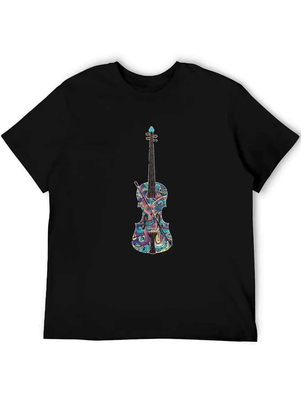 Violin Musical Instrument Unisex Short Sleeve Soft Cotton T-Shirt – Casual Everyday Wear