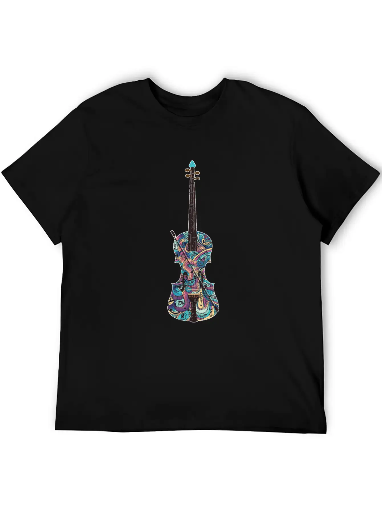Violin Musical Instrument Unisex Short Sleeve Soft Cotton T-Shirt – Casual Everyday Wear