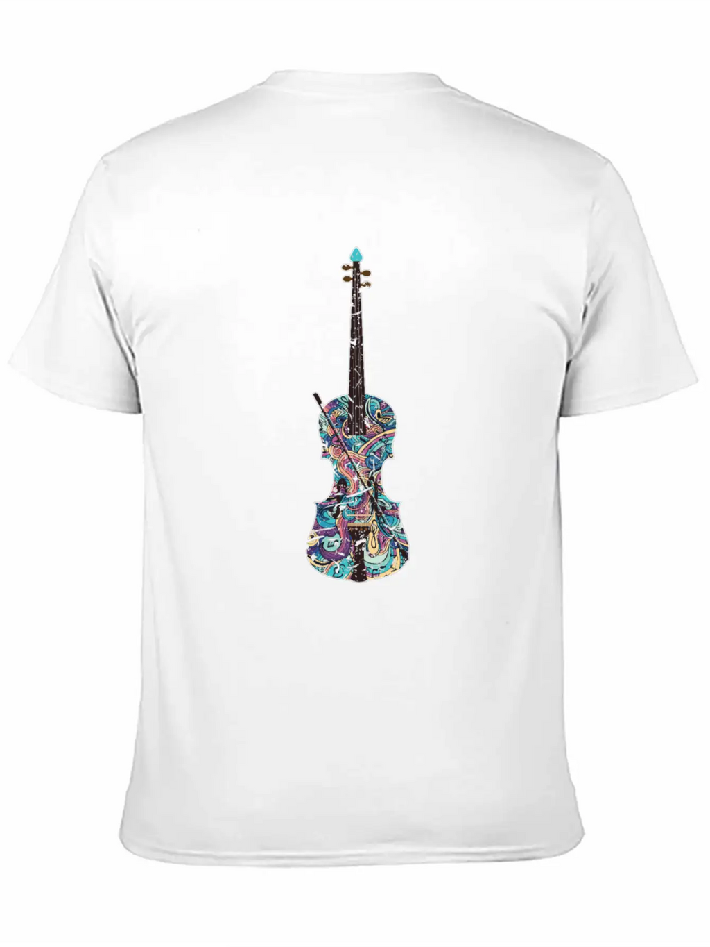 Violin Musical Instrument Unisex Short Sleeve Soft Cotton T-Shirt – Casual Everyday Wear