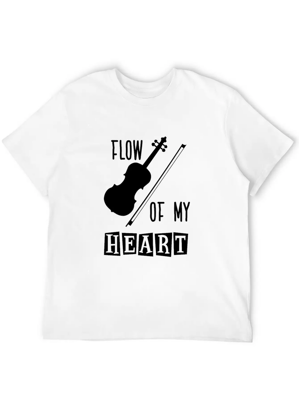 Violin Rythm In My Heart Classic Fit Graphic Tee For Daily Comfort – Unisex Cotton Shirt