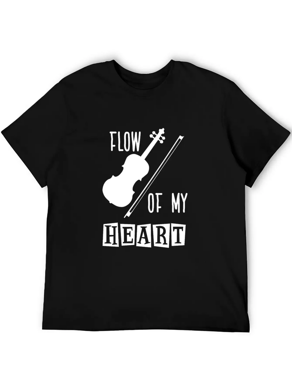Violin Rythm In My Heart Classic Fit Graphic Tee For Daily Comfort – Unisex Cotton Shirt