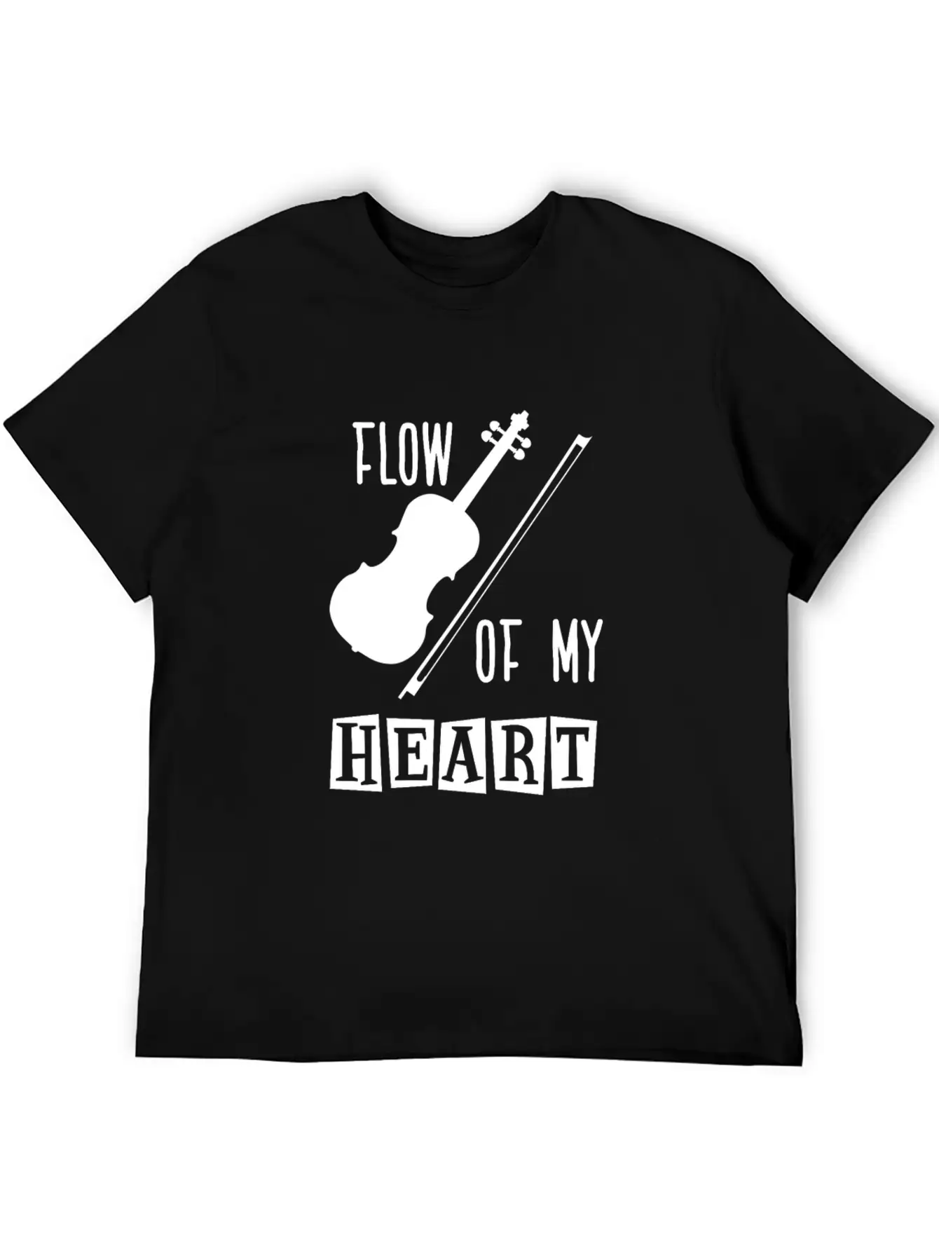 Violin Rythm In My Heart Classic Fit Graphic Tee For Daily Comfort – Unisex Cotton Shirt
