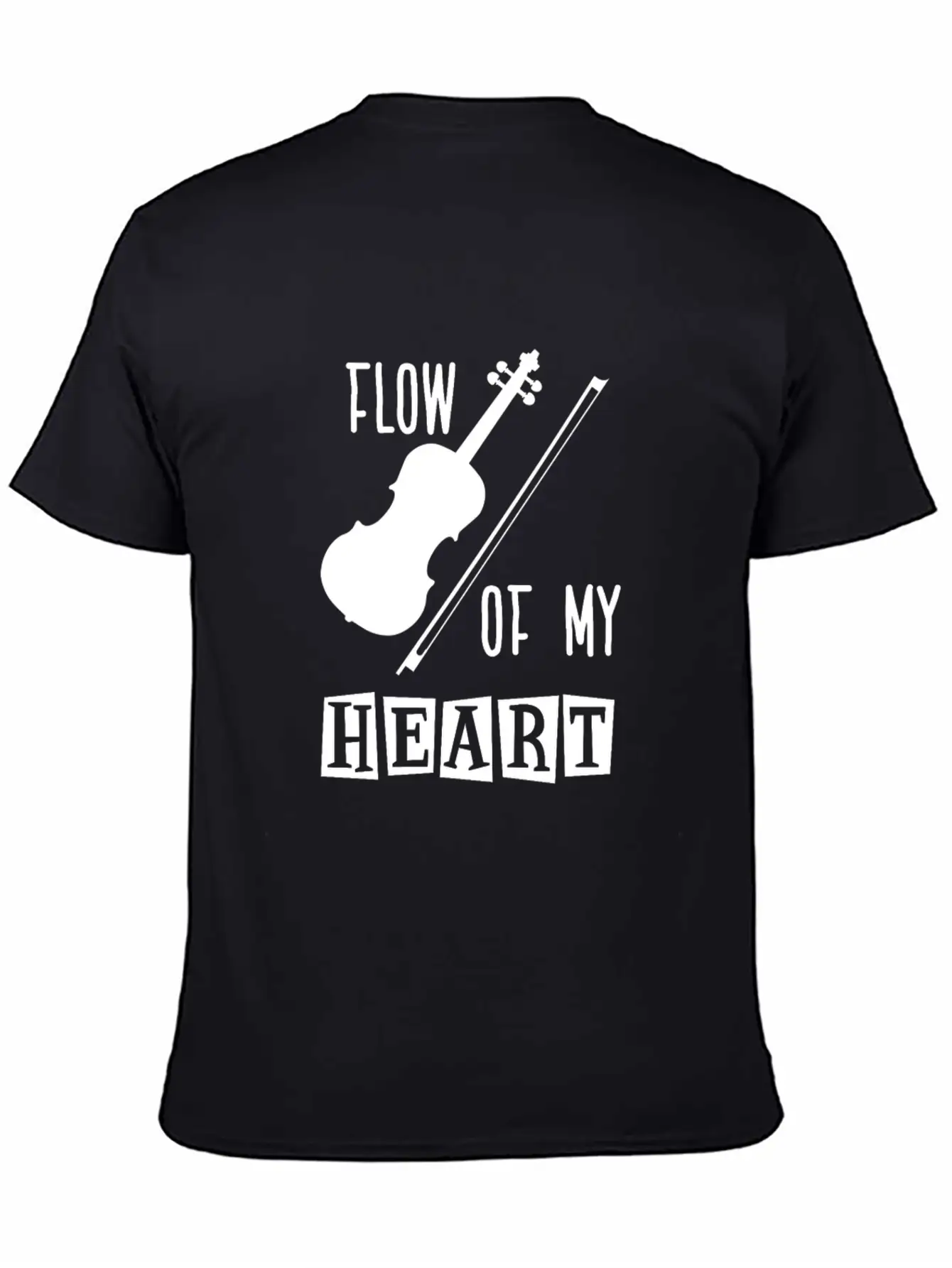 Violin Rythm In My Heart Classic Fit Graphic Tee For Daily Comfort – Unisex Cotton Shirt