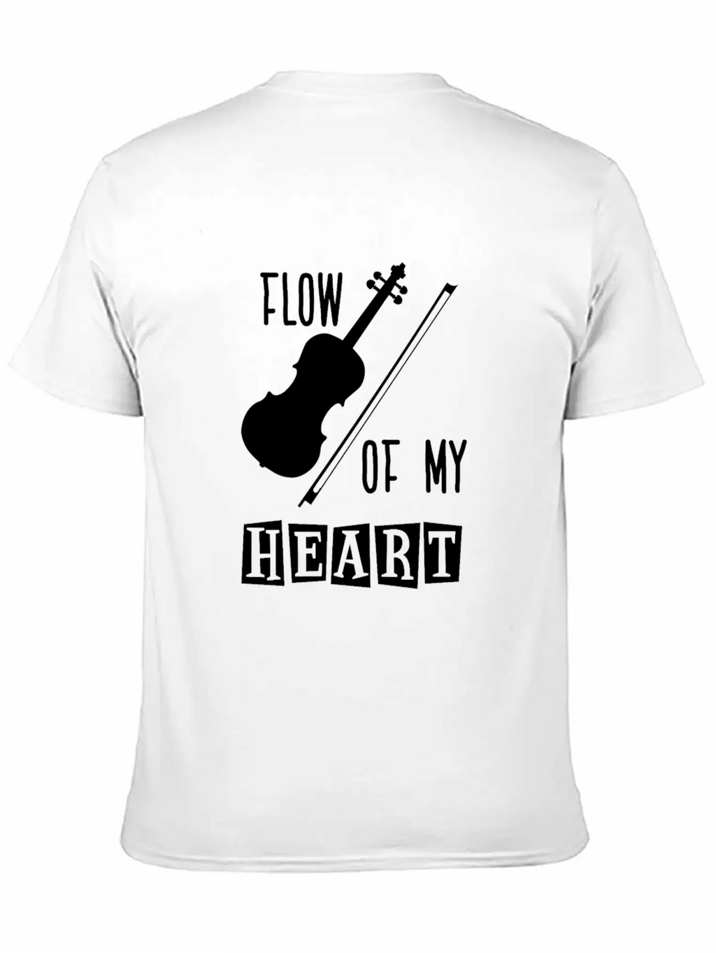 Violin Rythm In My Heart Classic Fit Graphic Tee For Daily Comfort – Unisex Cotton Shirt