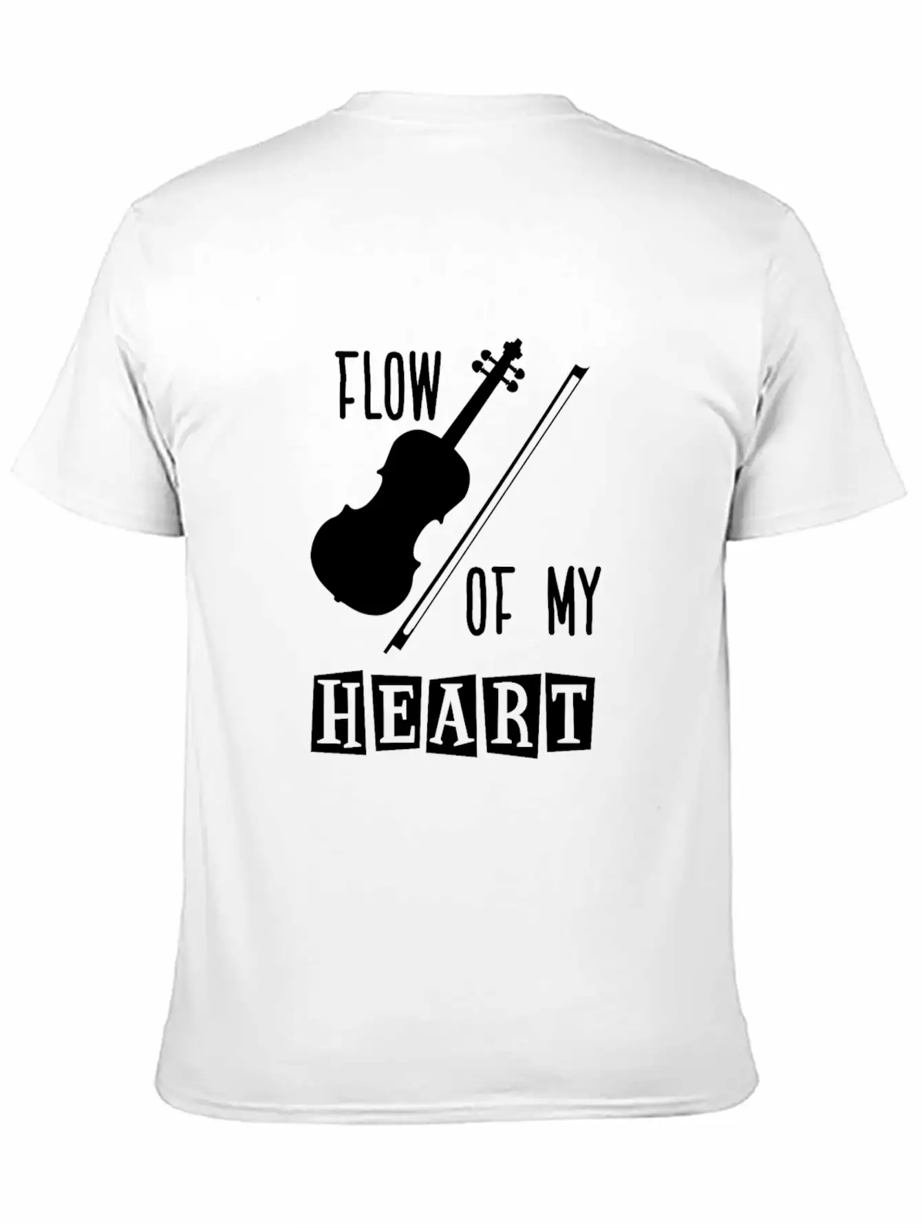 Violin Rythm In My Heart Classic Fit Graphic Tee For Daily Comfort – Unisex Cotton Shirt