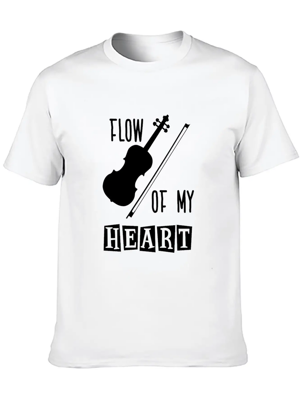 Violin Rythm In My Heart Classic Fit Graphic Tee For Daily Comfort – Unisex Cotton Shirt