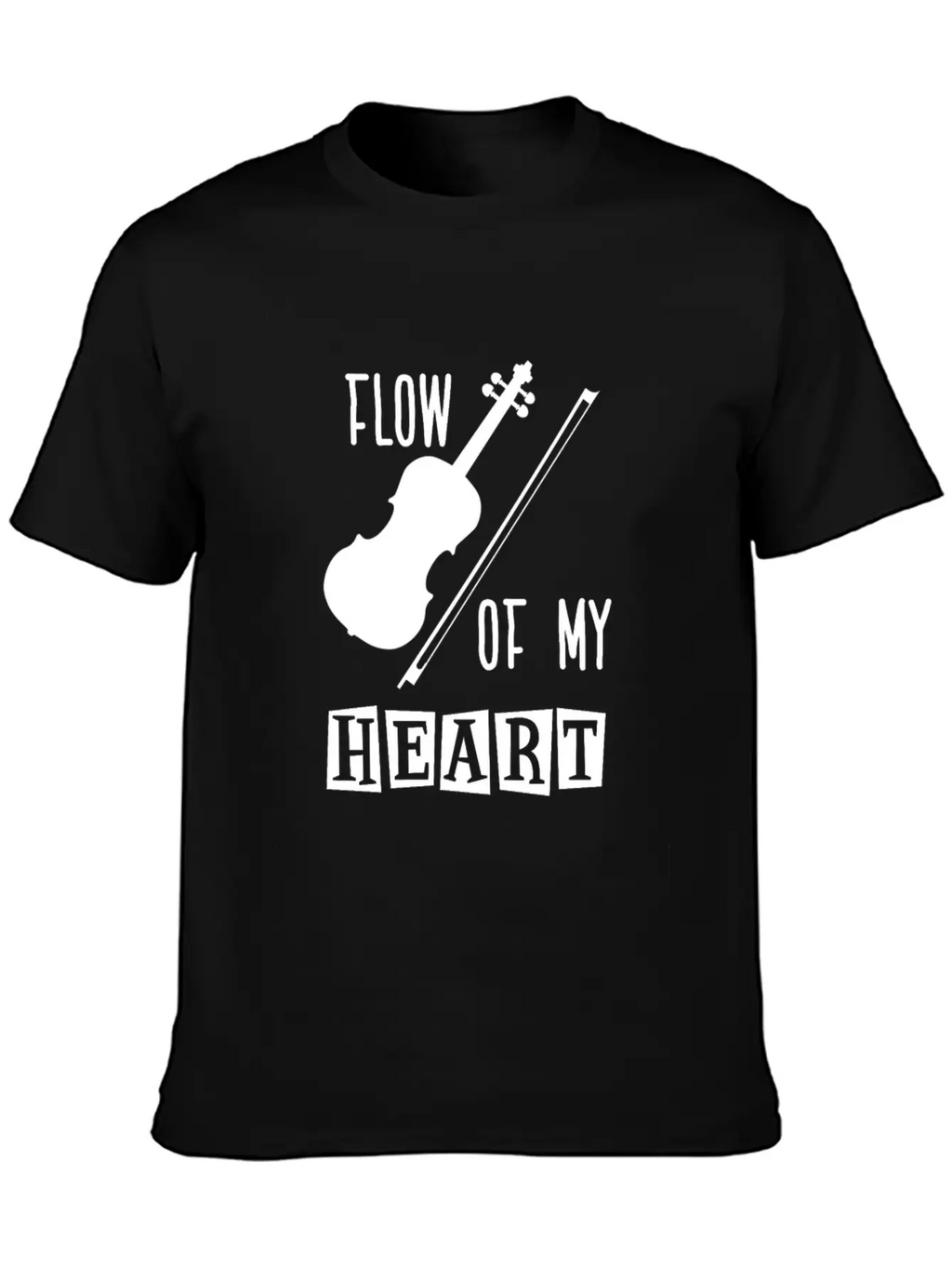 Violin Rythm In My Heart Classic Fit Graphic Tee For Daily Comfort – Unisex Cotton Shirt
