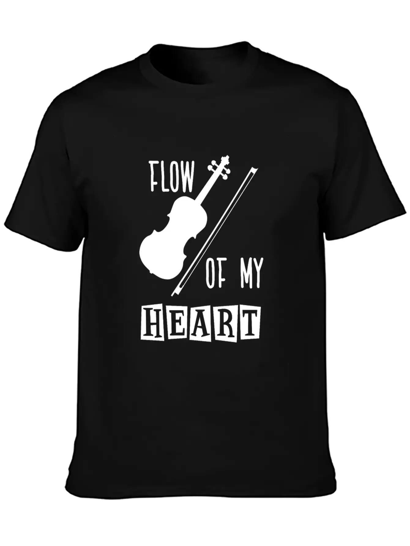Violin Rythm In My Heart Classic Fit Graphic Tee For Daily Comfort – Unisex Cotton Shirt