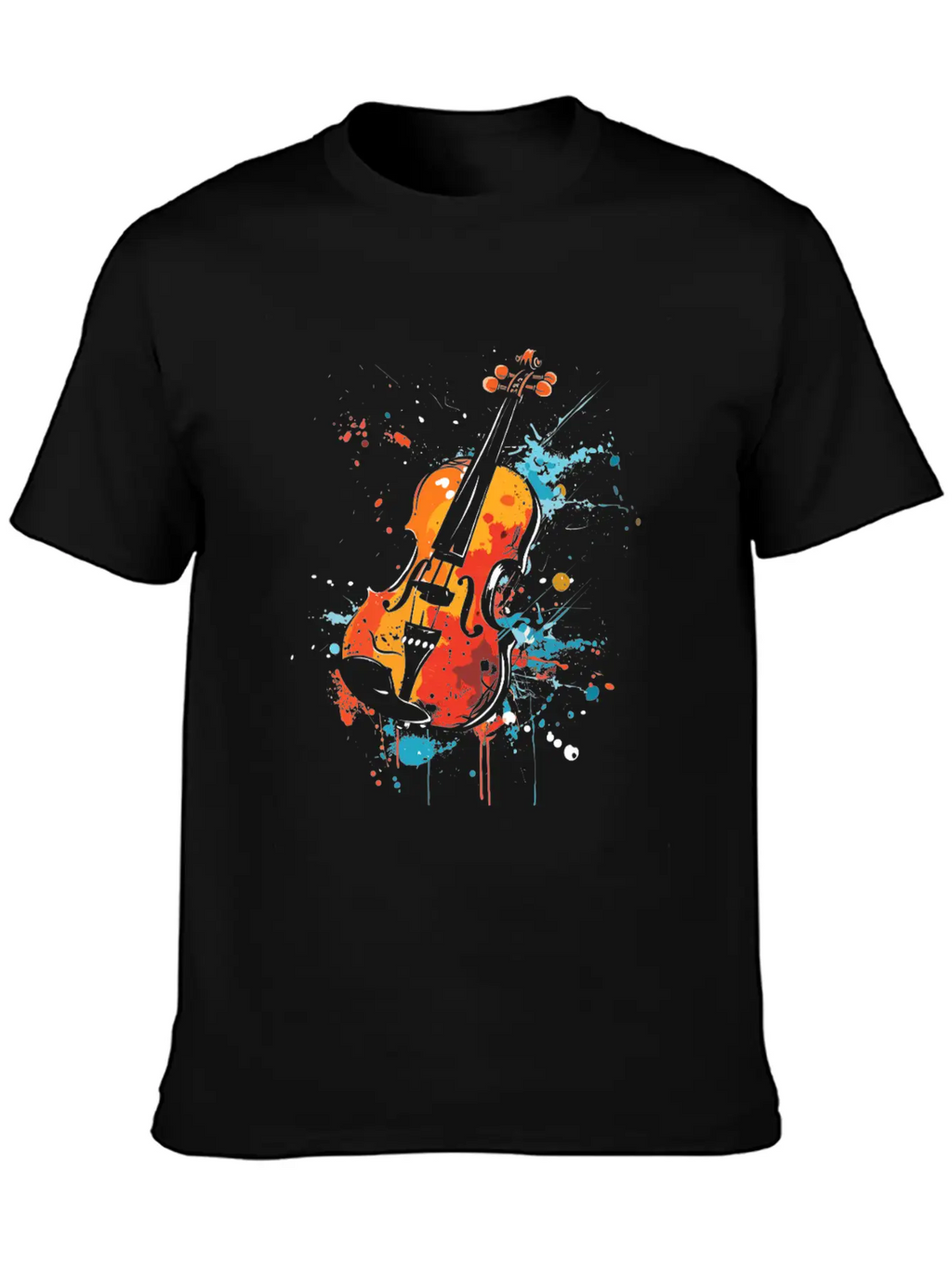 Violin Streetart Unisex Casual T-Shirt – Clean Design For Daily Comfort