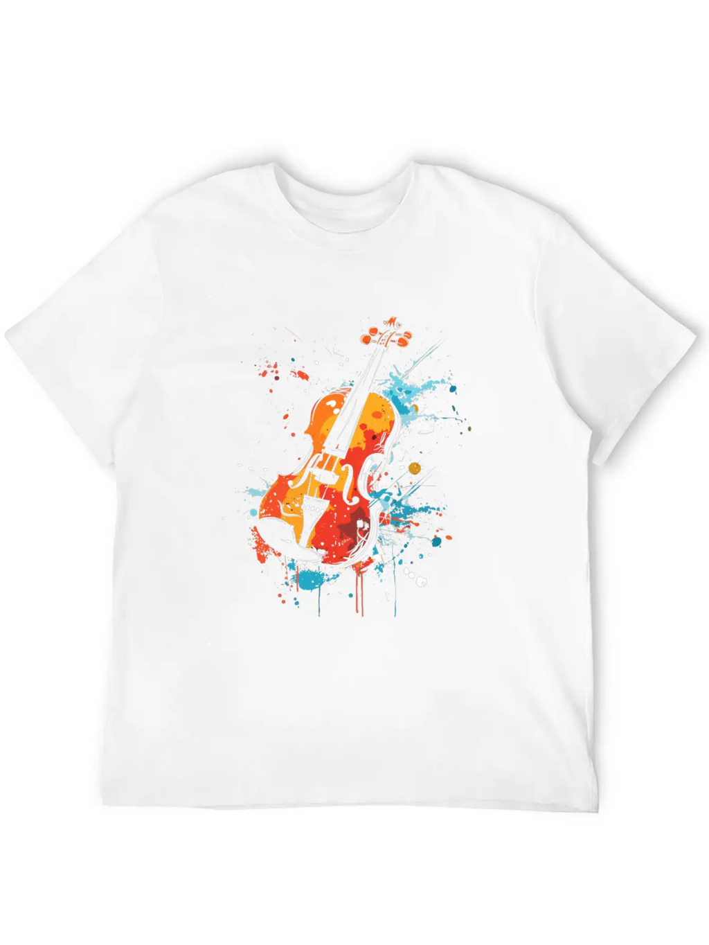 Violin Streetart Unisex Casual T-Shirt – Clean Design For Daily Comfort