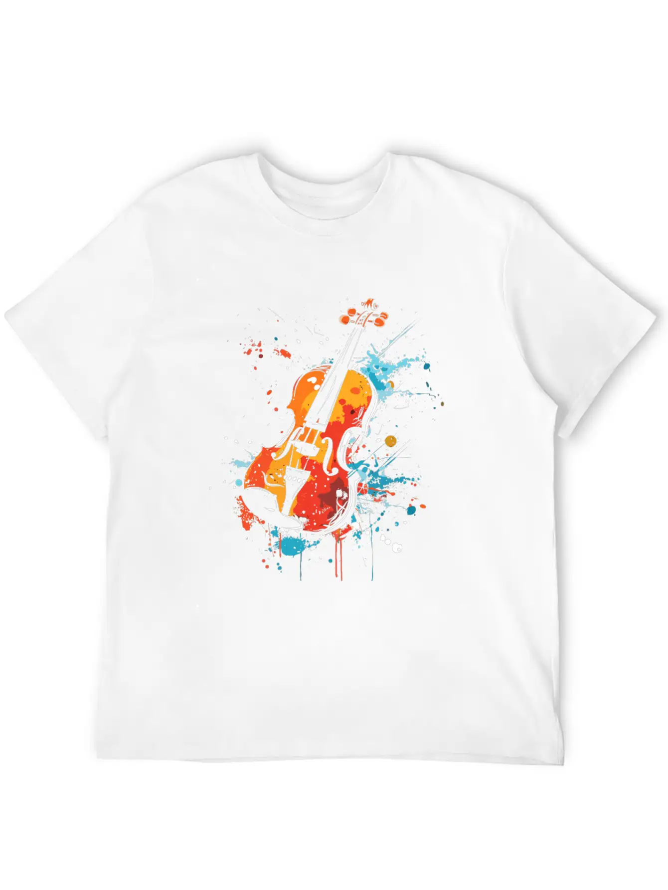 Violin Streetart Unisex Casual T-Shirt – Clean Design For Daily Comfort