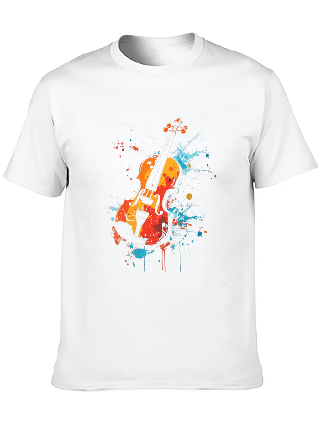 Violin Streetart Unisex Casual T-Shirt – Clean Design For Daily Comfort