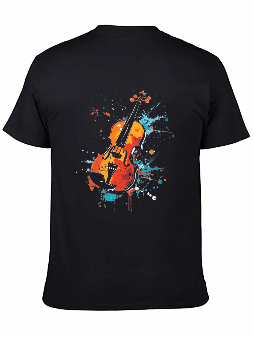 Violin Streetart Unisex Casual T-Shirt – Clean Design For Daily Comfort