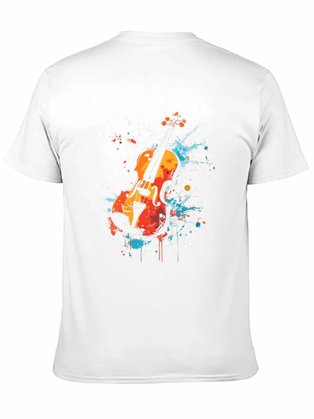 Violin Streetart Unisex Casual T-Shirt – Clean Design For Daily Comfort
