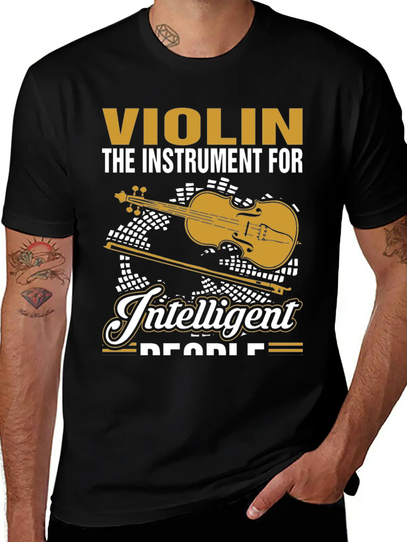 Violin The Instrument For Intelligent People Essential Cotton Tee For Daily Outfits – Unisex Style