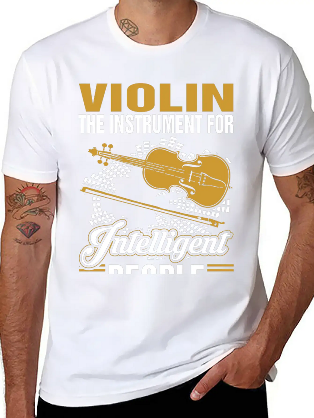 Violin The Instrument For Intelligent People Essential Cotton Tee For Daily Outfits – Unisex Style