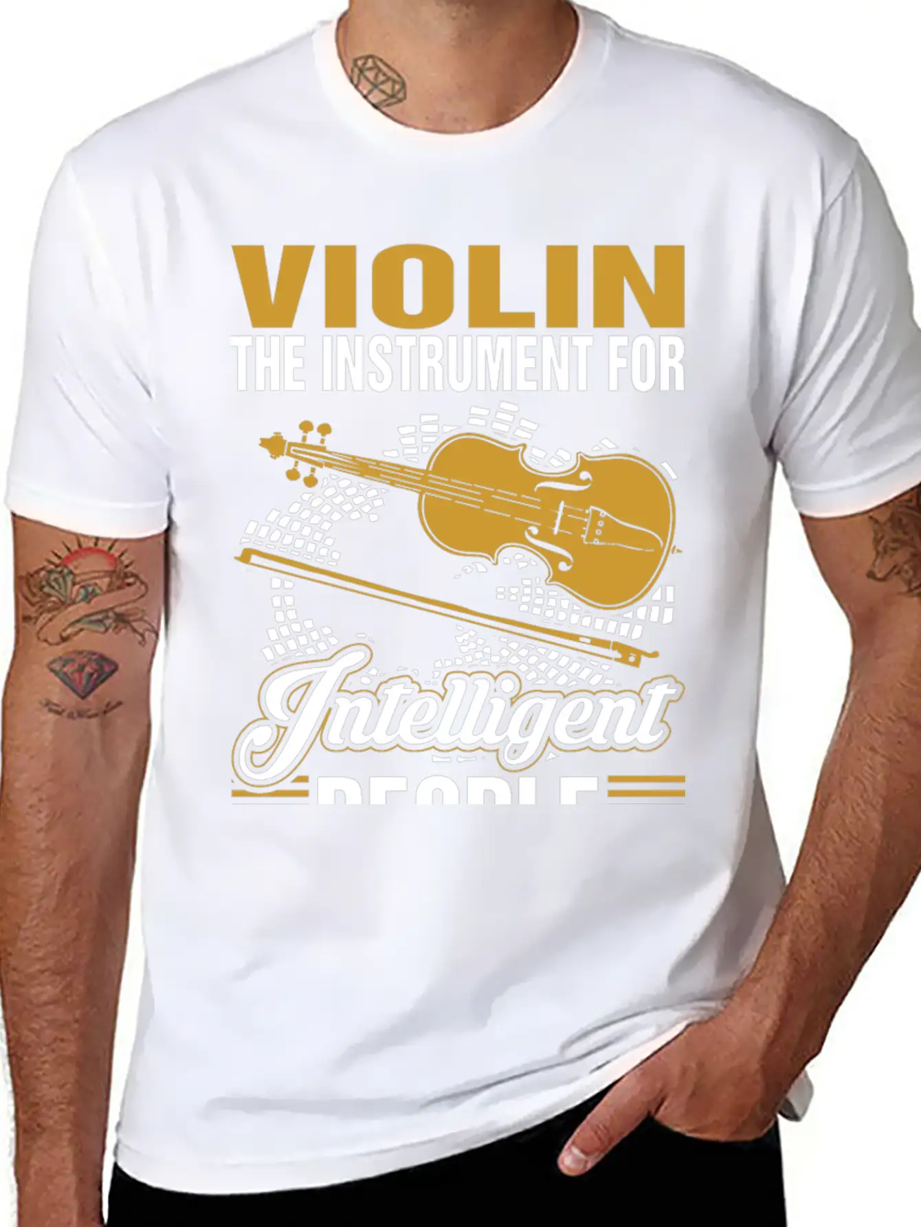 Violin The Instrument For Intelligent People Essential Cotton Tee For Daily Outfits – Unisex Style