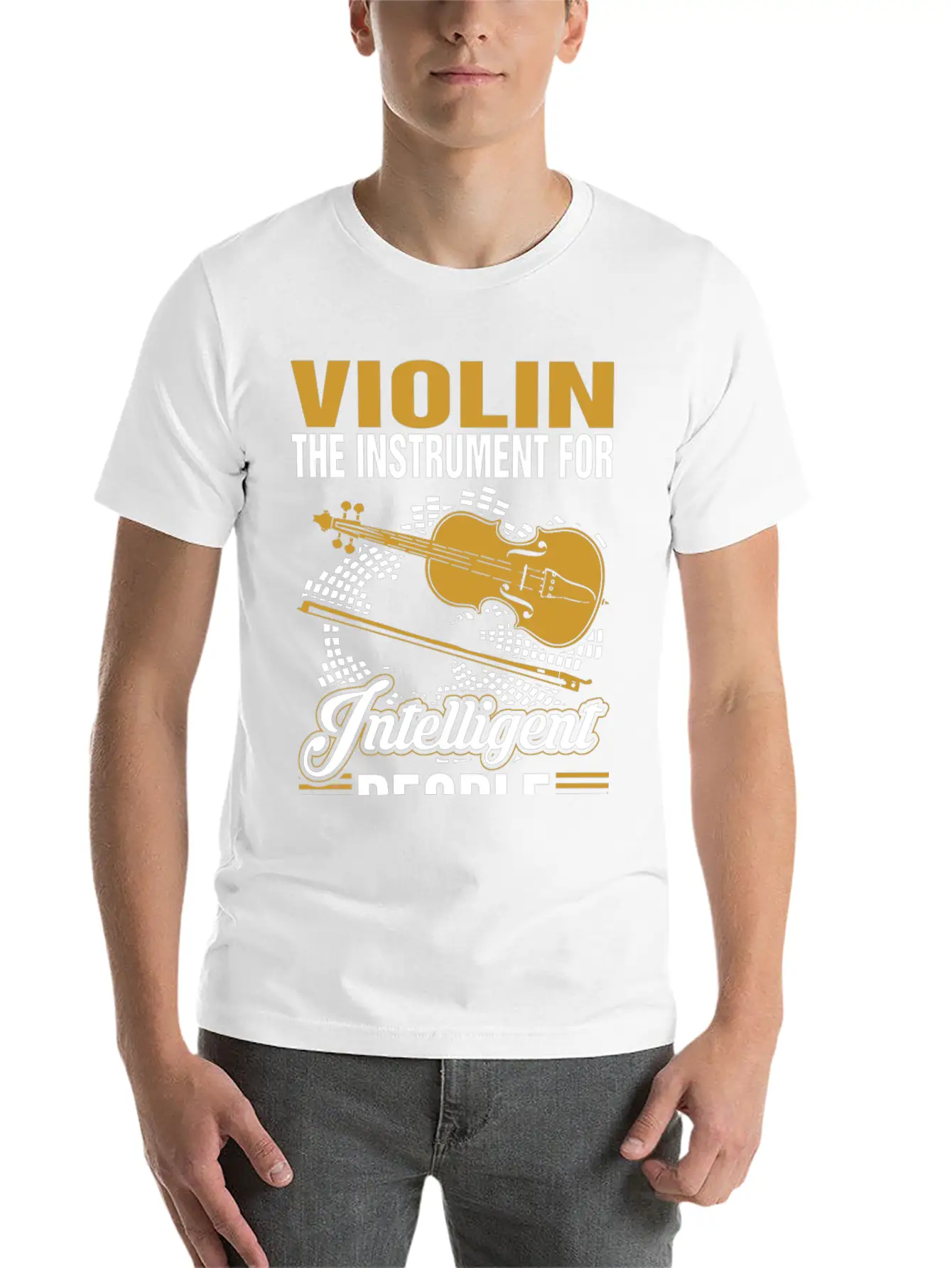 Violin The Instrument For Intelligent People Essential Cotton Tee For Daily Outfits – Unisex Style