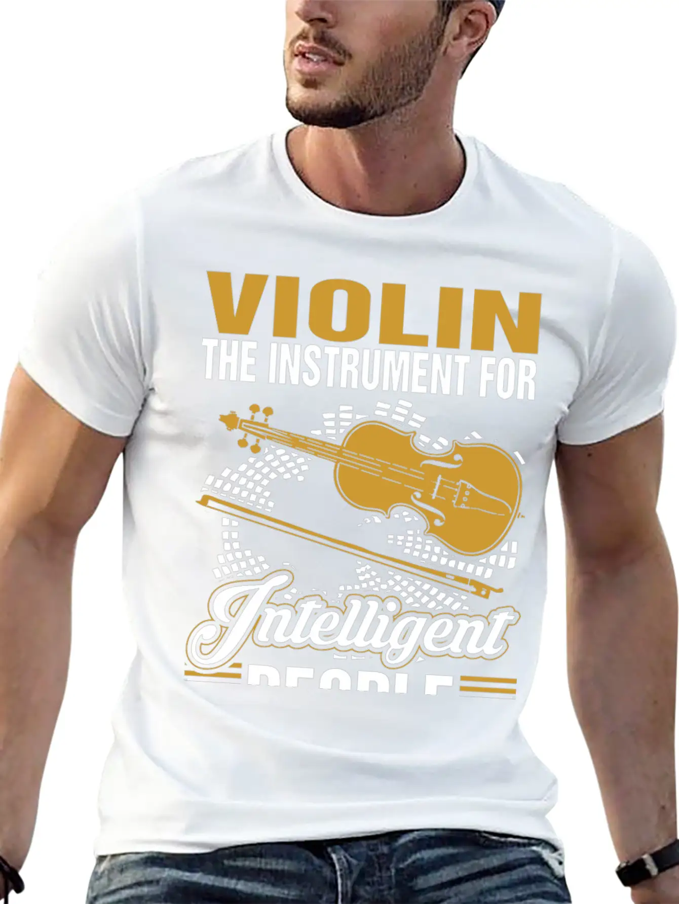 Violin The Instrument For Intelligent People Essential Cotton Tee For Daily Outfits – Unisex Style