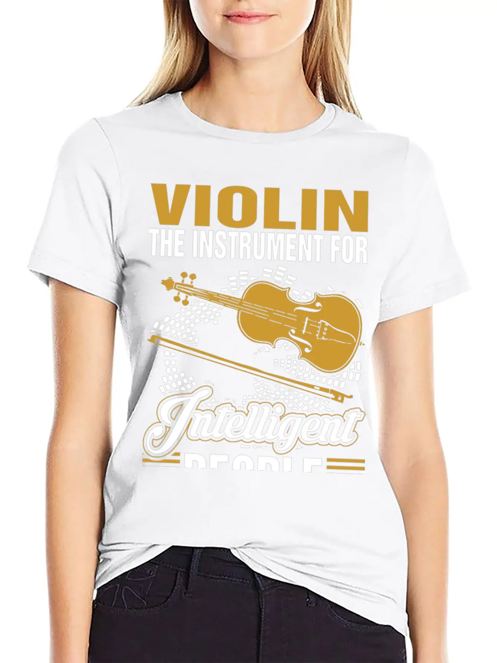 Violin The Instrument For Intelligent People Essential Cotton Tee For Daily Outfits – Unisex Style