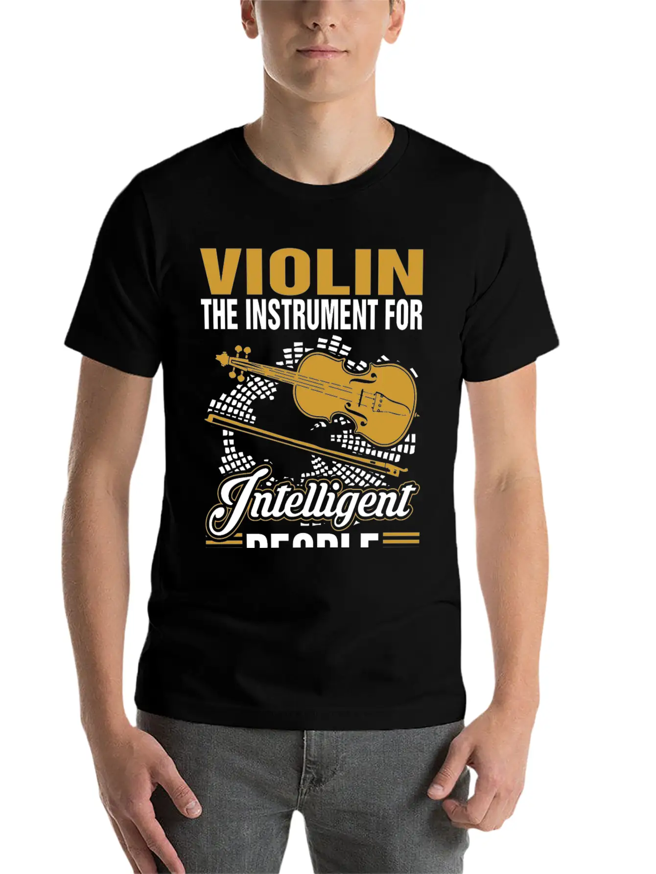 Violin The Instrument For Intelligent People Essential Cotton Tee For Daily Outfits – Unisex Style