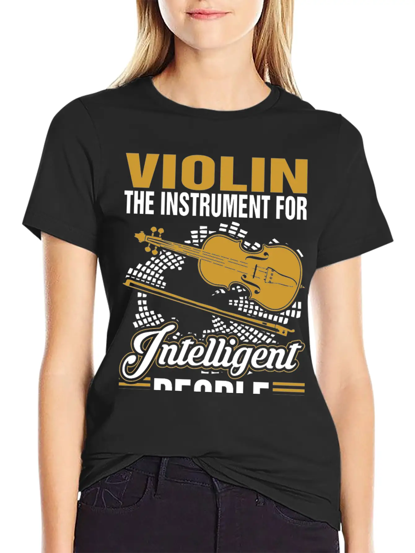 Violin The Instrument For Intelligent People Essential Cotton Tee For Daily Outfits – Unisex Style