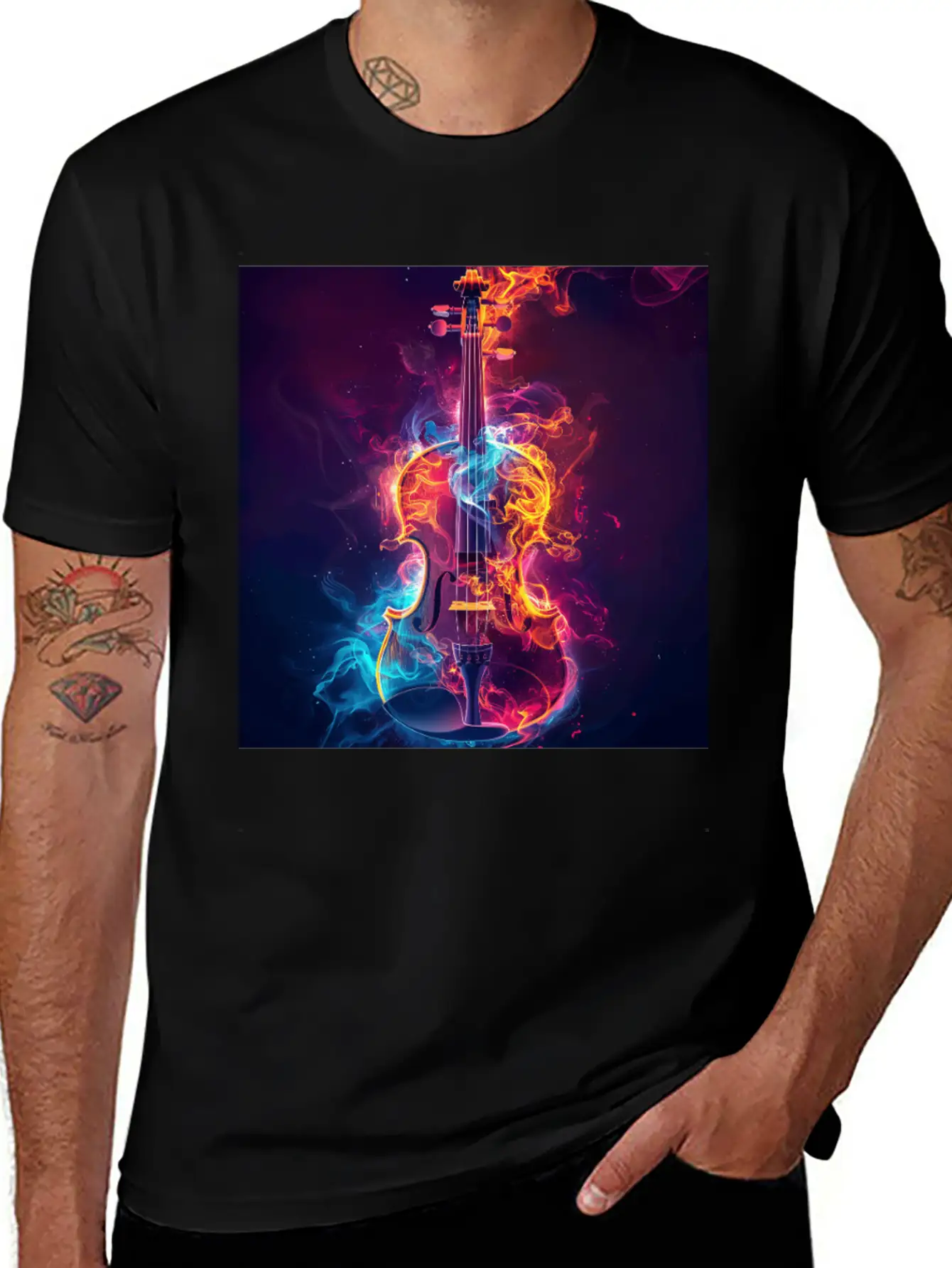 Violin Unisex Casual T-Shirt – Clean Design For Daily Comfort
