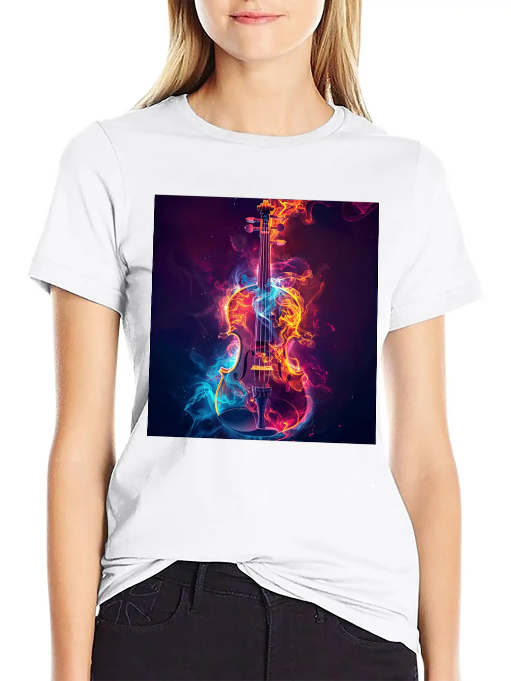 Violin Unisex Casual T-Shirt – Clean Design For Daily Comfort
