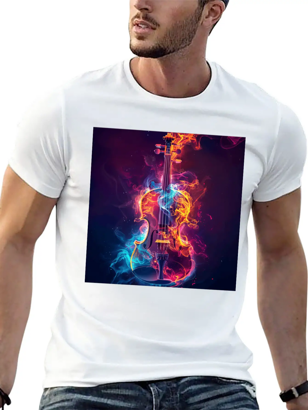 Violin Unisex Casual T-Shirt – Clean Design For Daily Comfort