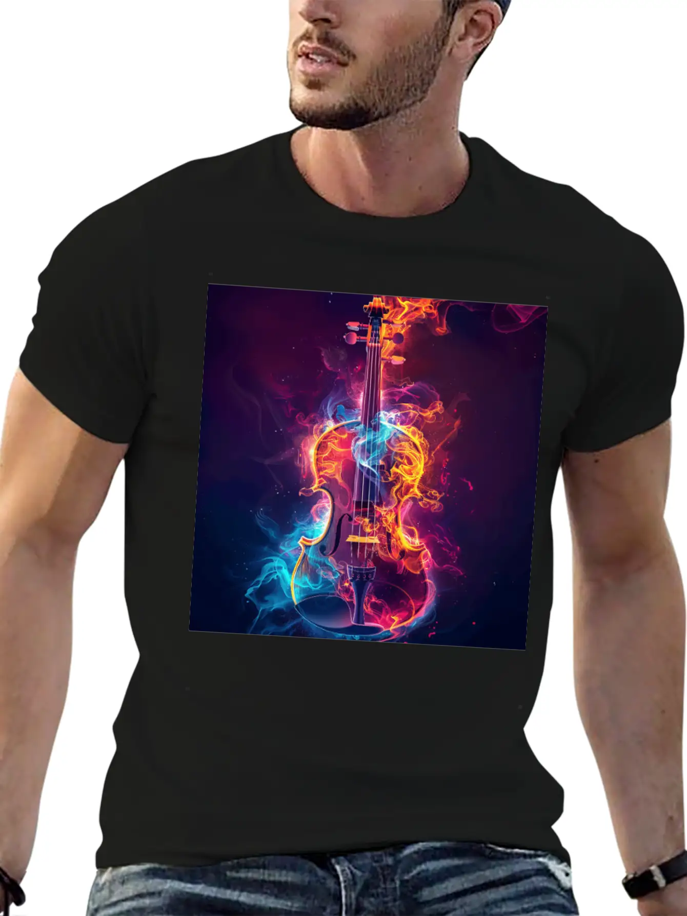 Violin Unisex Casual T-Shirt – Clean Design For Daily Comfort