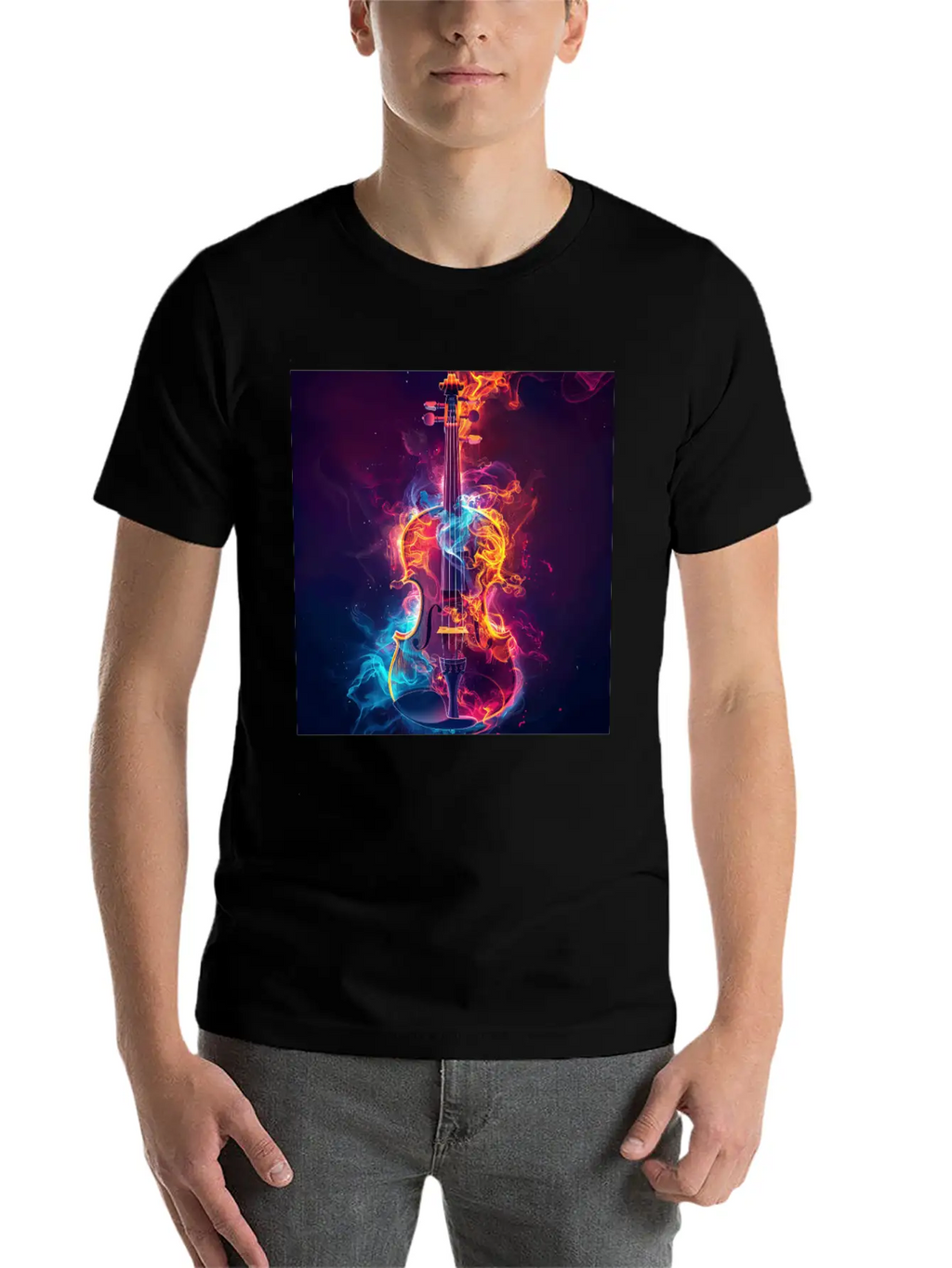 Violin Unisex Casual T-Shirt – Clean Design For Daily Comfort