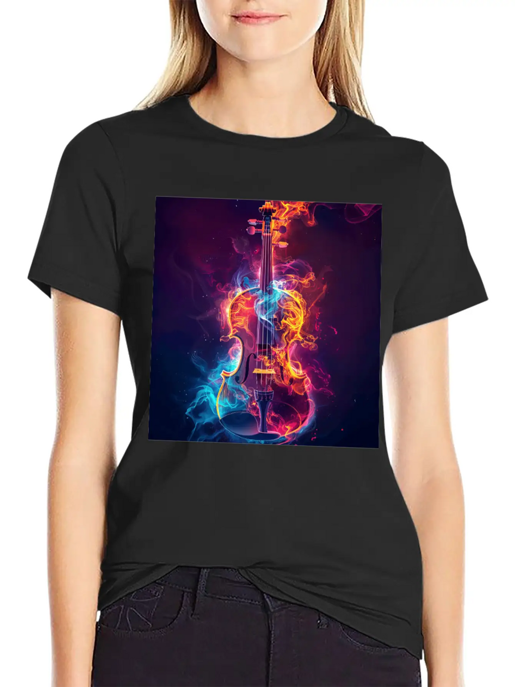Violin Unisex Casual T-Shirt – Clean Design For Daily Comfort