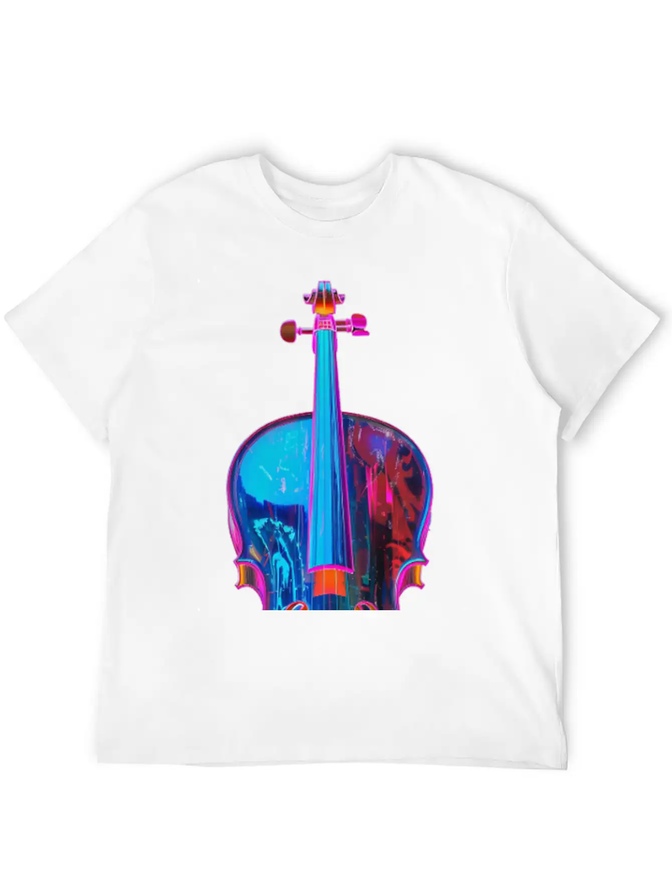 Violin Unisex Short Sleeve Soft Cotton T-Shirt – Casual Everyday Wear