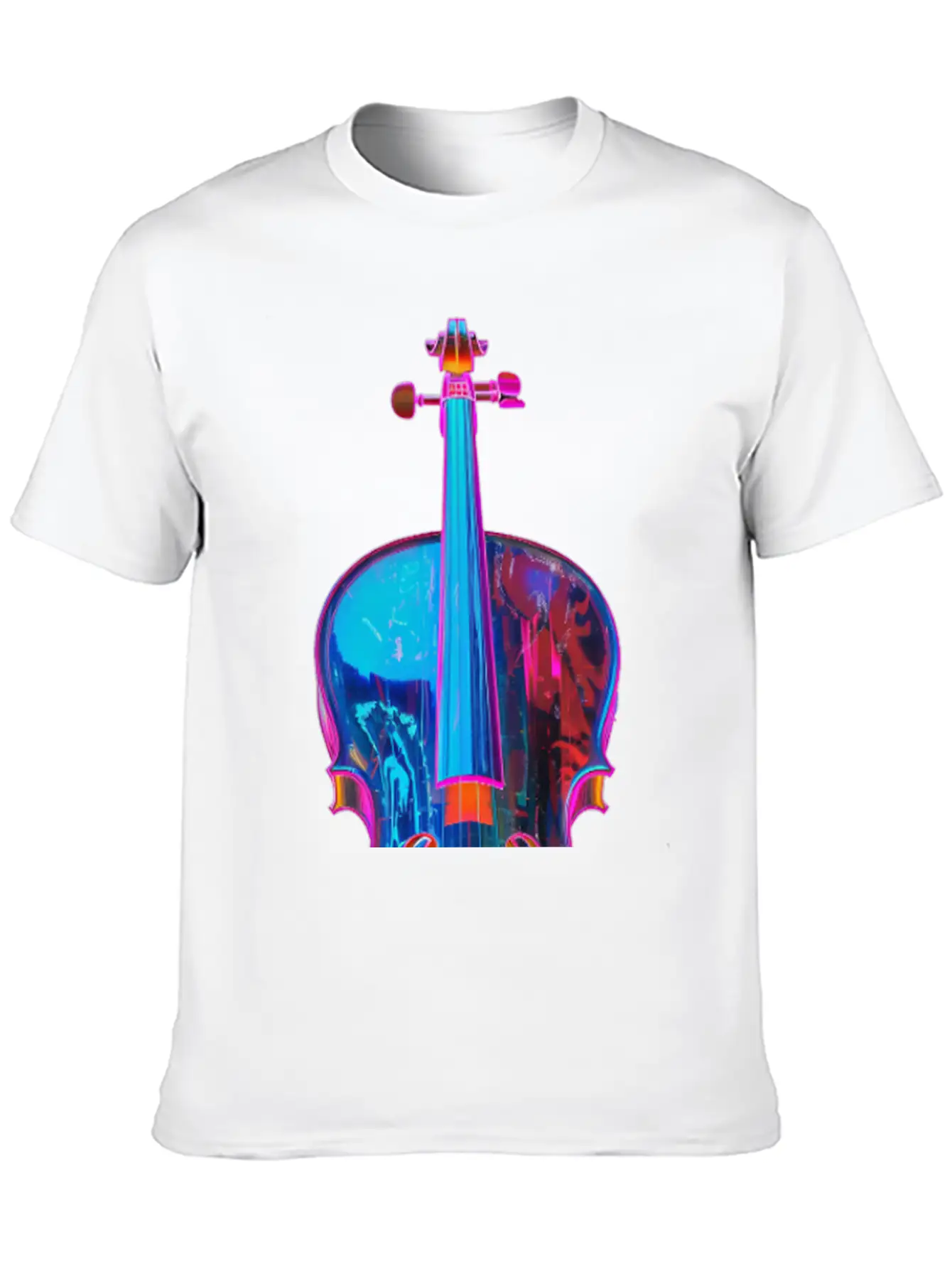 Violin Unisex Short Sleeve Soft Cotton T-Shirt – Casual Everyday Wear