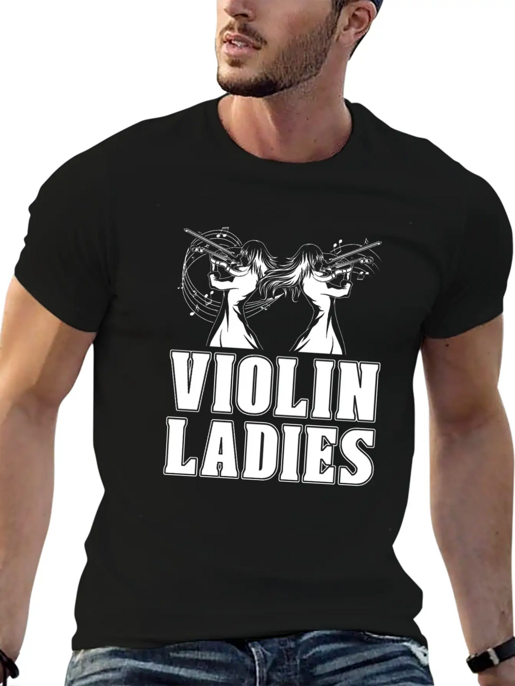 Violin Violinist Ladies Unisex Casual T-Shirt – Clean Design For Daily Comfort