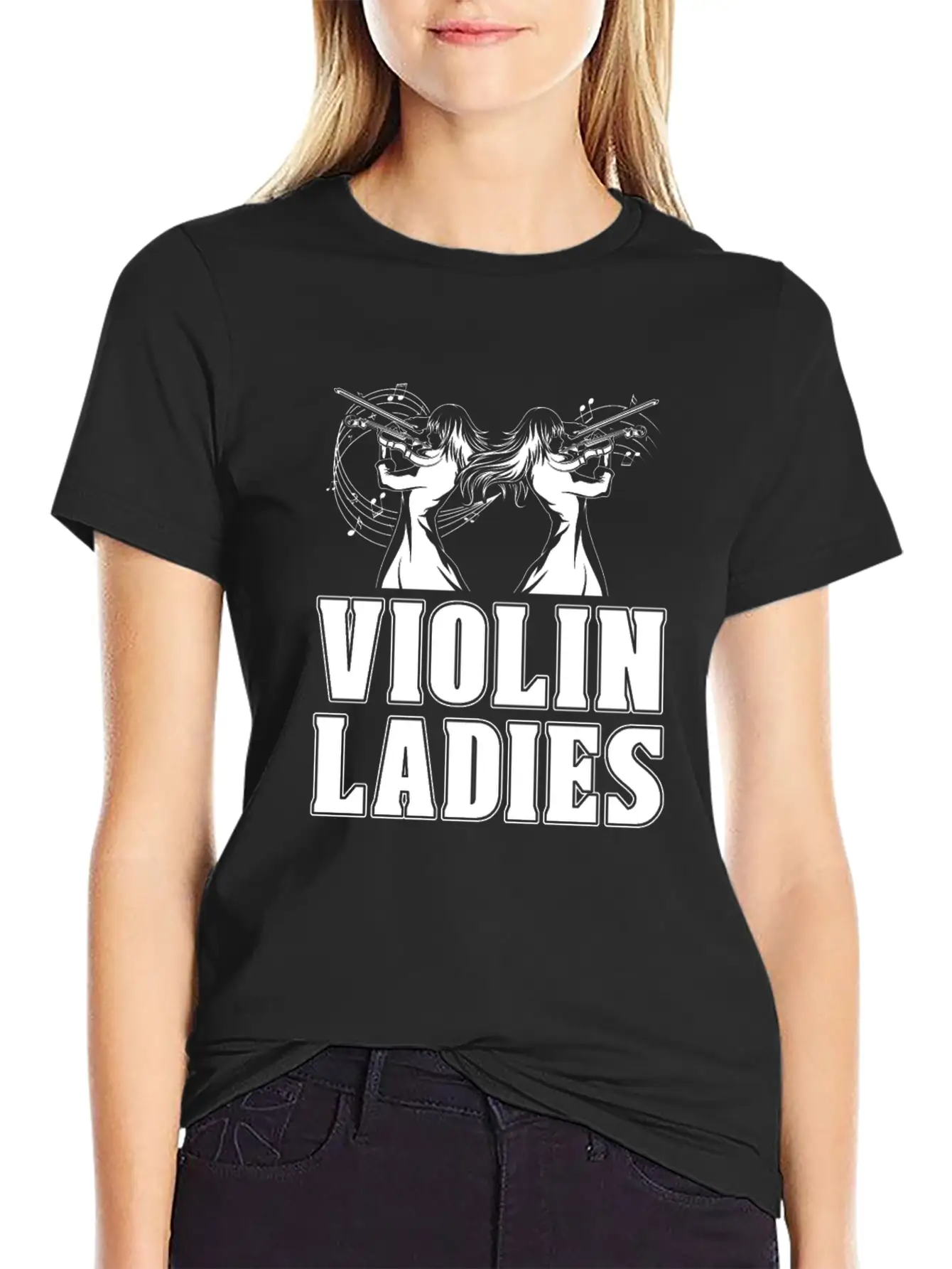 Violin Violinist Ladies Unisex Casual T-Shirt – Clean Design For Daily Comfort