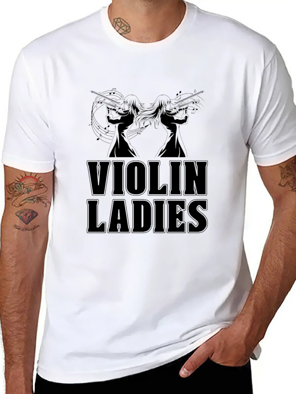 Violin Violinist Ladies Unisex Casual T-Shirt – Clean Design For Daily Comfort