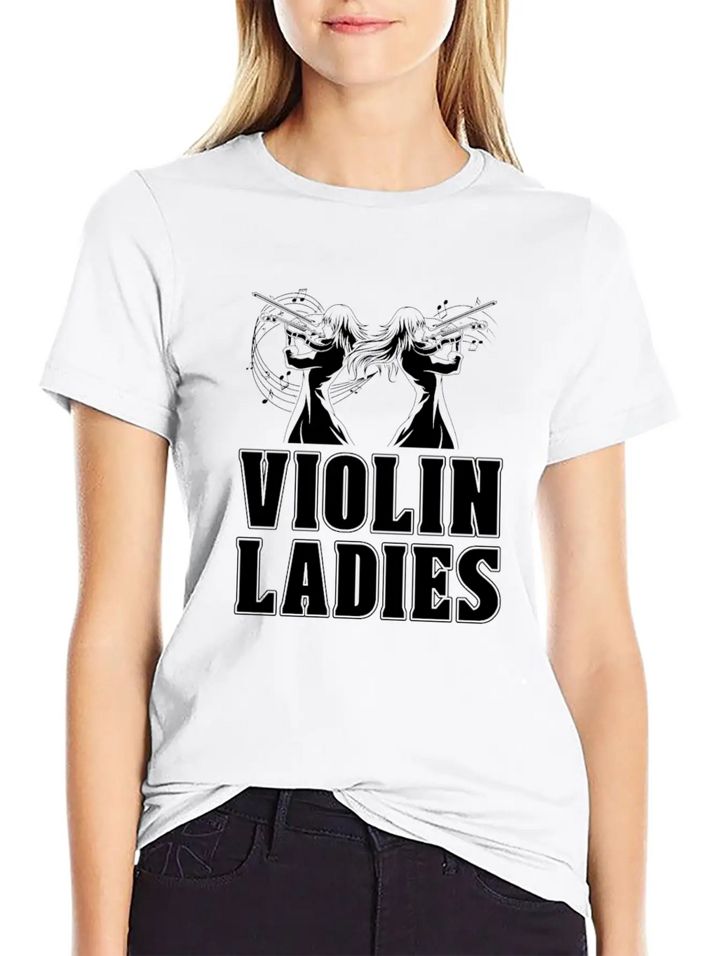 Violin Violinist Ladies Unisex Casual T-Shirt – Clean Design For Daily Comfort