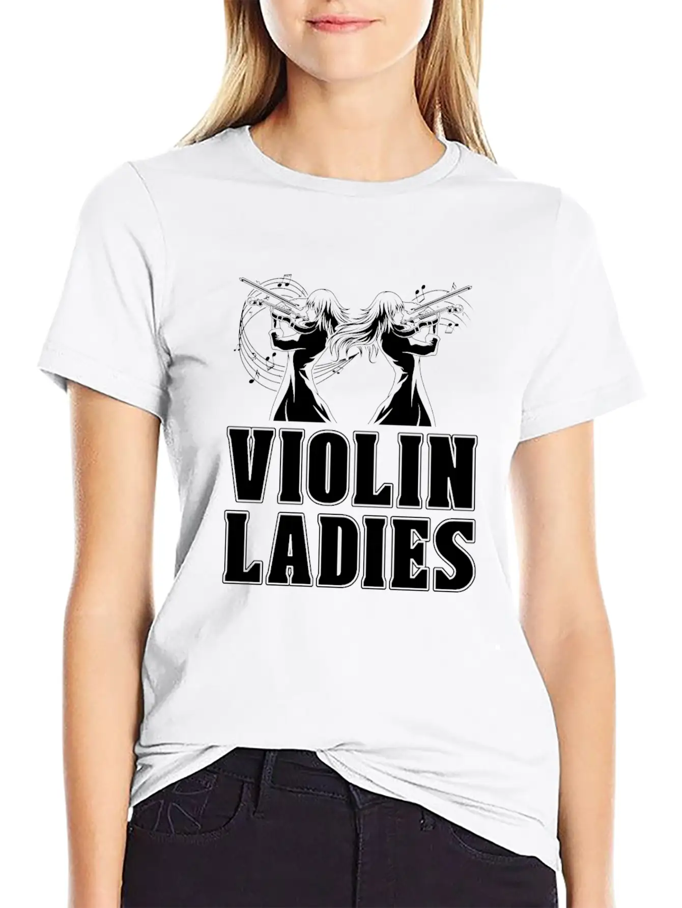 Violin Violinist Ladies Unisex Casual T-Shirt – Clean Design For Daily Comfort