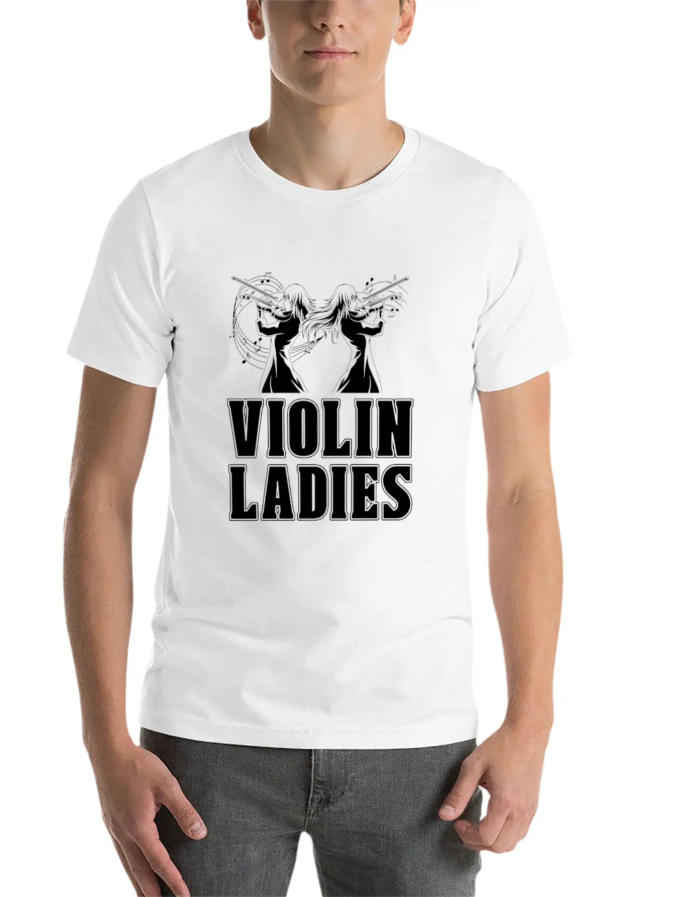 Violin Violinist Ladies Unisex Casual T-Shirt – Clean Design For Daily Comfort
