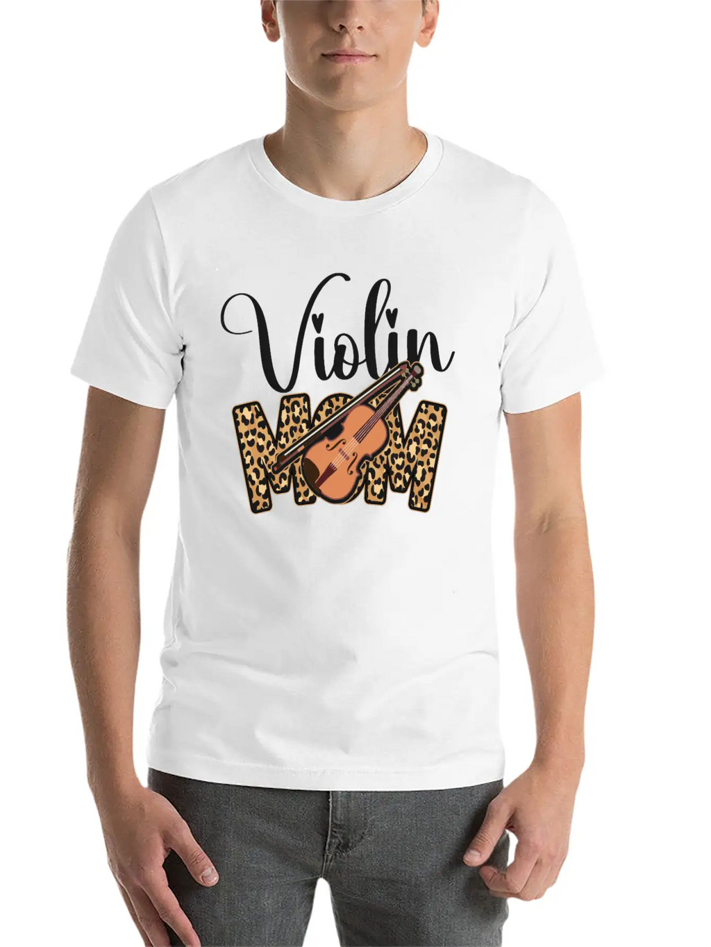Violin Violinist Mom Cheetah Classic Fit Graphic Tee For Daily Comfort – Unisex Cotton Shirt