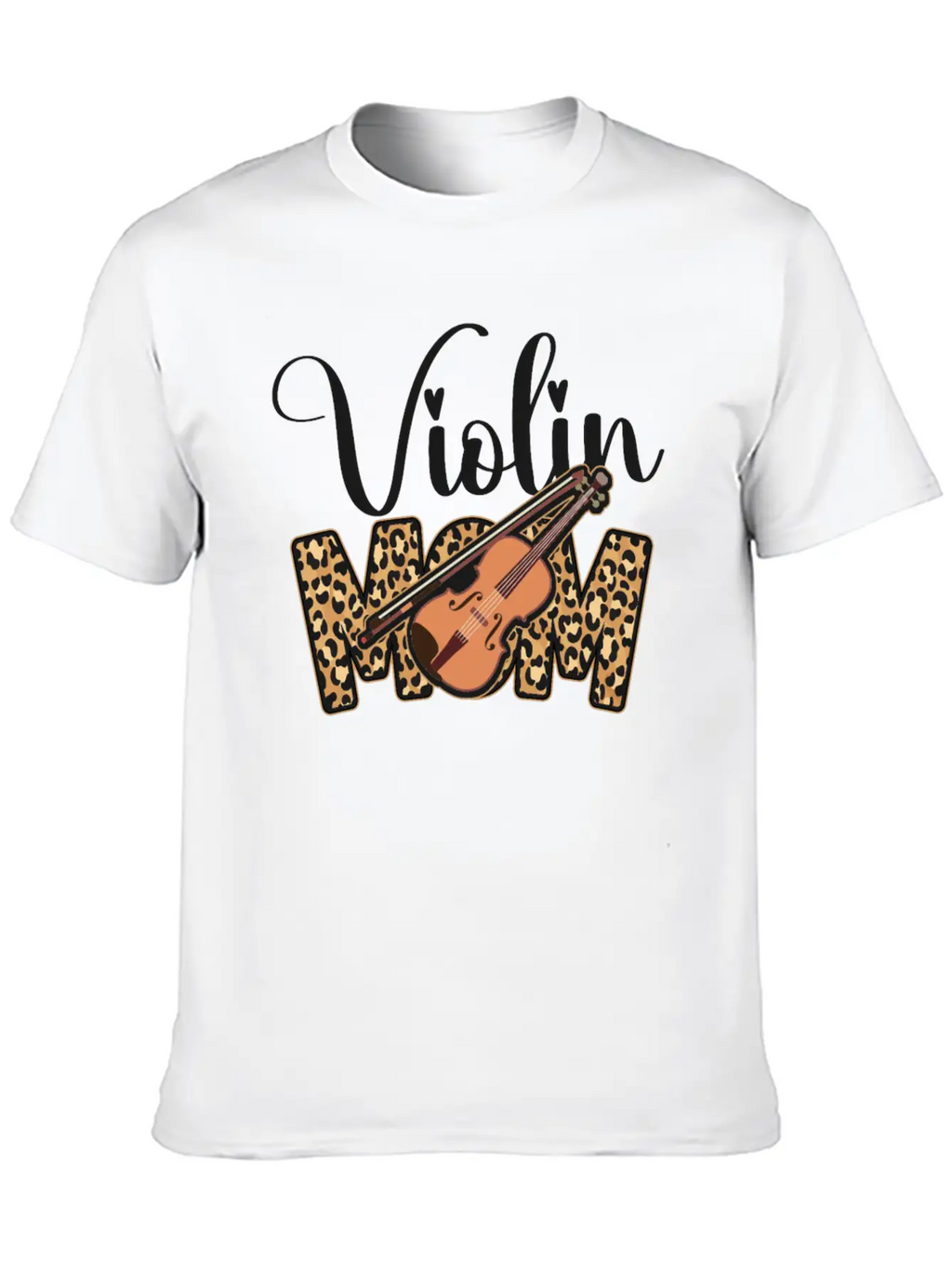 Violin Violinist Mom Cheetah Classic Fit Graphic Tee For Daily Comfort – Unisex Cotton Shirt