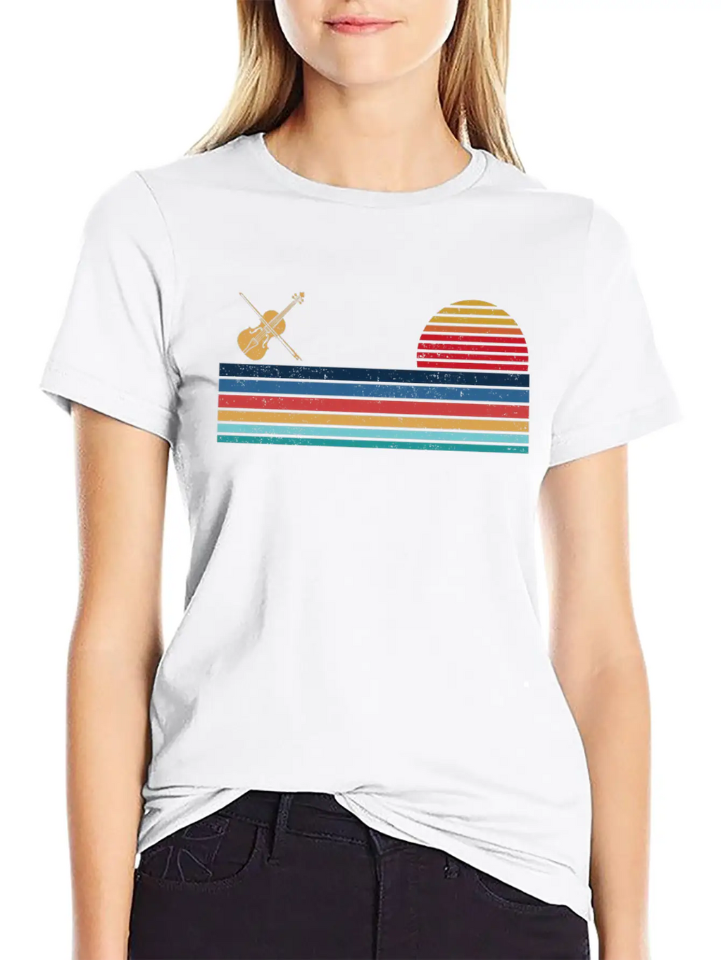 Violin Violinist Retro Vintage Unisex Casual T-Shirt – Clean Design For Daily Comfort