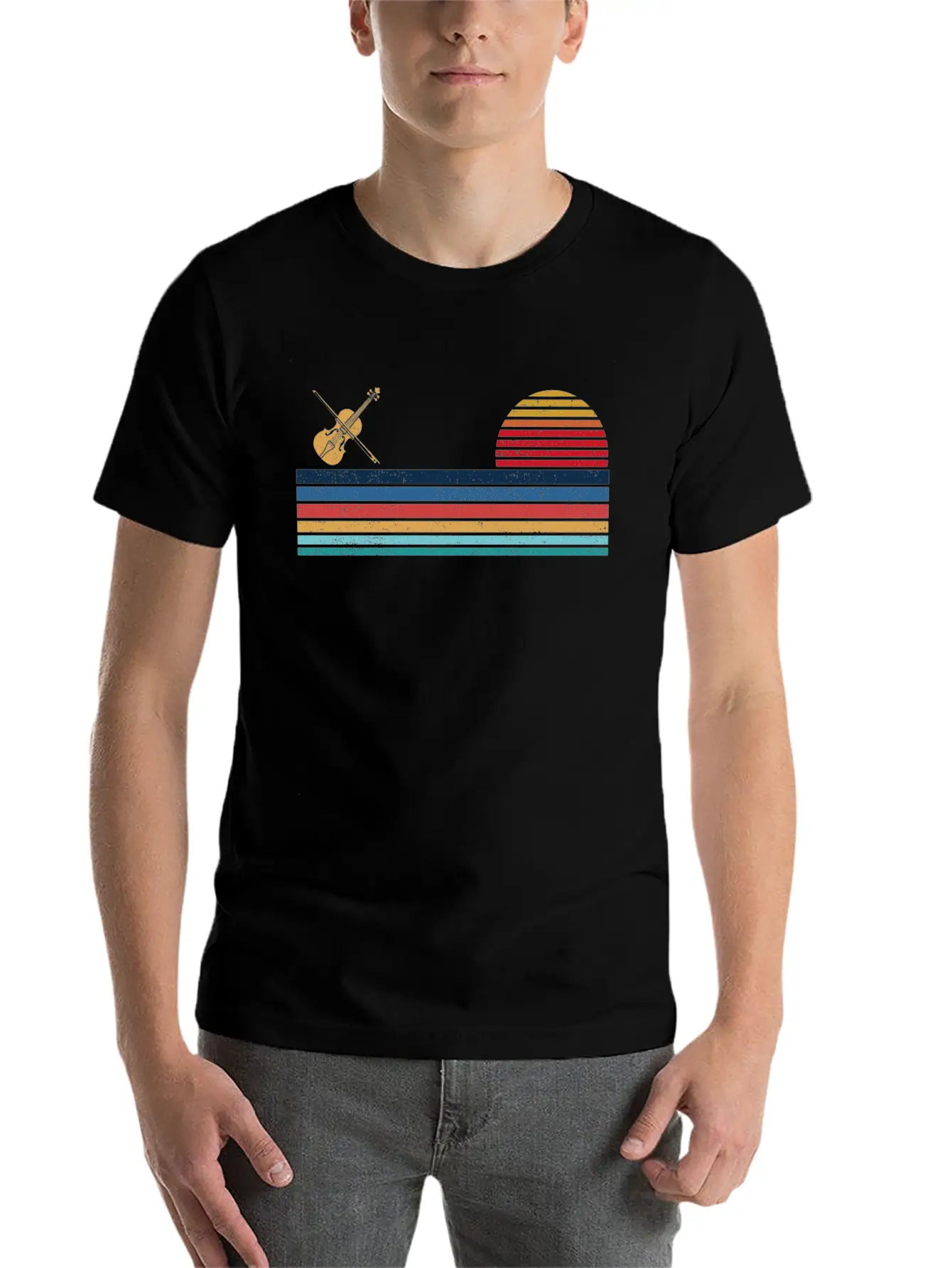 Violin Violinist Retro Vintage Unisex Casual T-Shirt – Clean Design For Daily Comfort
