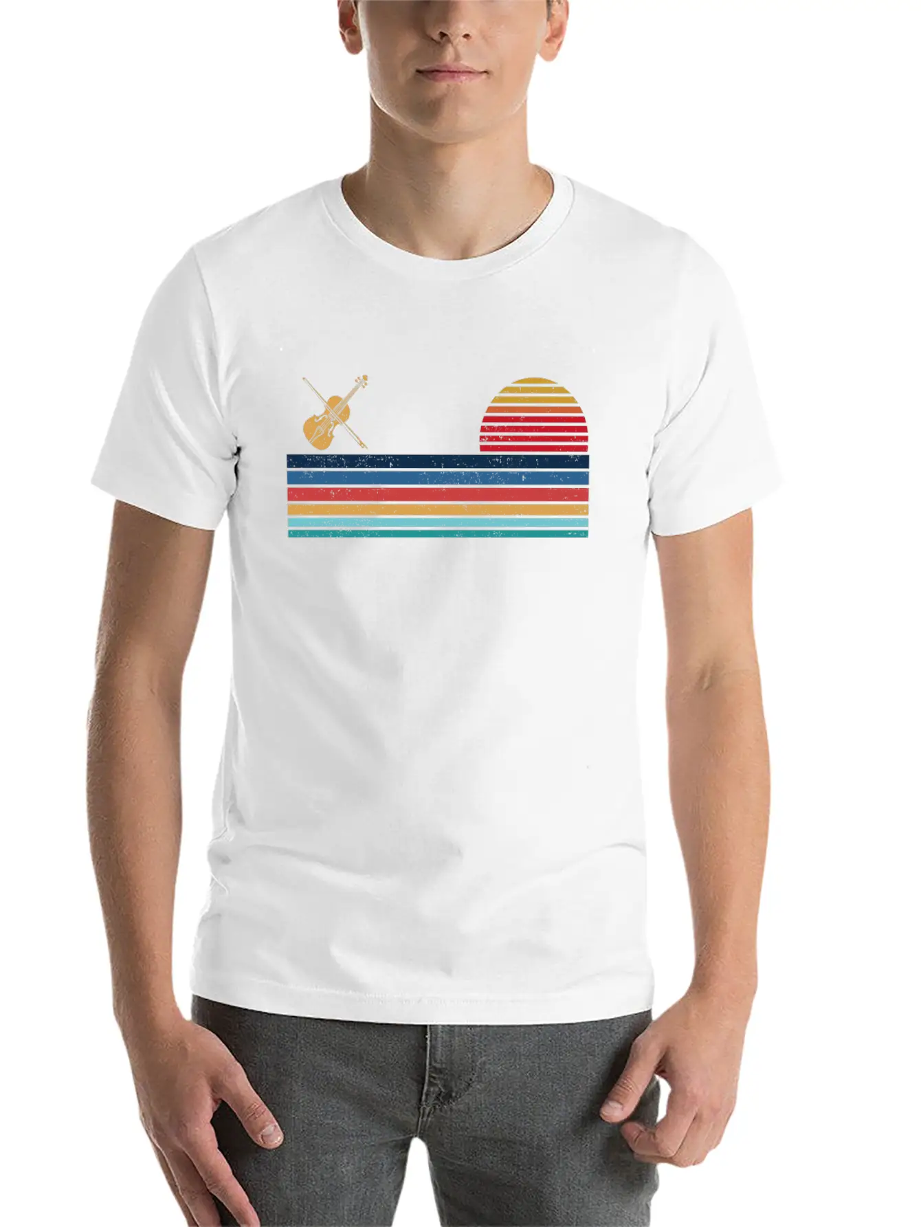 Violin Violinist Retro Vintage Unisex Casual T-Shirt – Clean Design For Daily Comfort