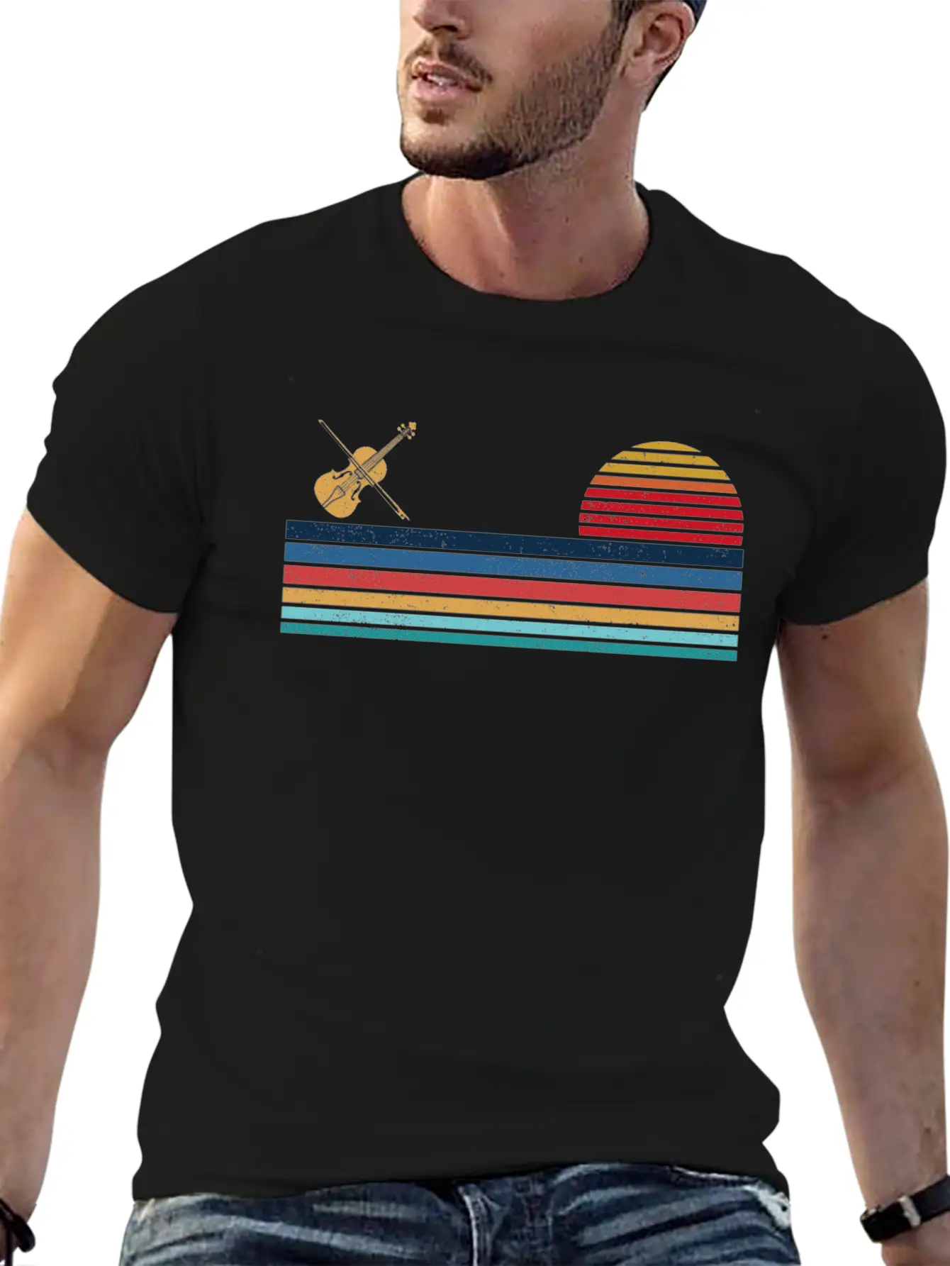 Violin Violinist Retro Vintage Unisex Casual T-Shirt – Clean Design For Daily Comfort