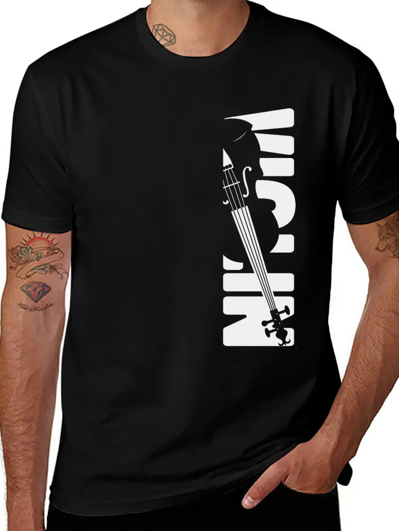 Violin Violinist Violin Unisex Short Sleeve Soft Cotton T-Shirt – Casual Everyday Wear